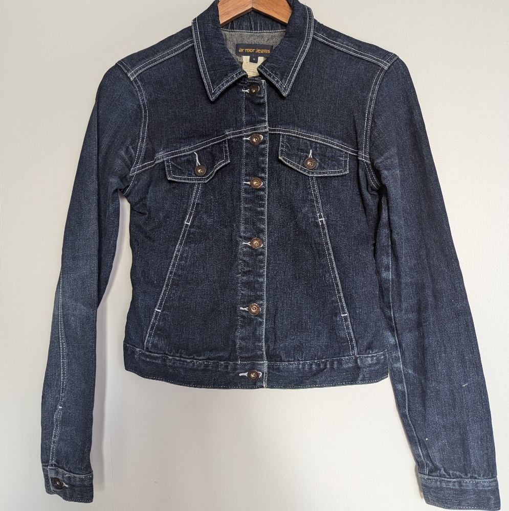 Vintage Y2K Armor Jeans Women's Dark Denim Jacket